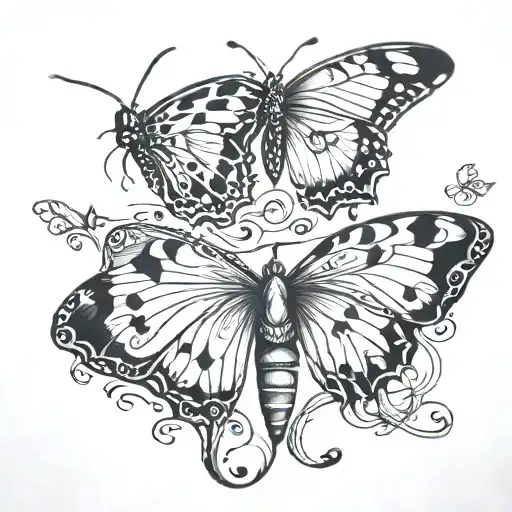 Half Moth Half Butterfly Semicolon Body