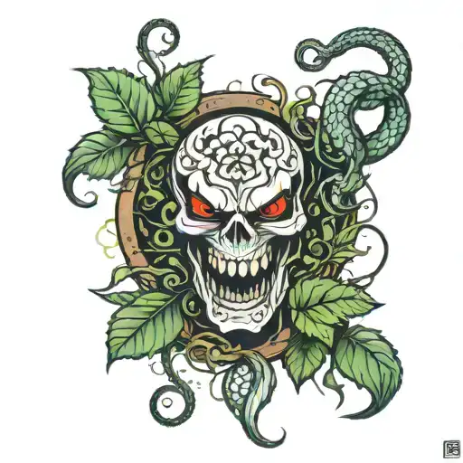 Demon Snake Twisted Rouund A Weed Tree