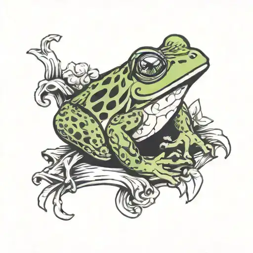 Baseball Glove With Puerto Rico Coqui Frog