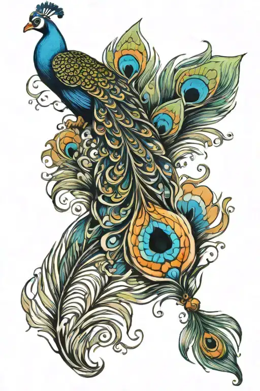 Krishna Peacock Feather And Serenity