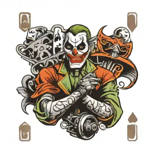 Welder And Card Joker Playing Card All In Script