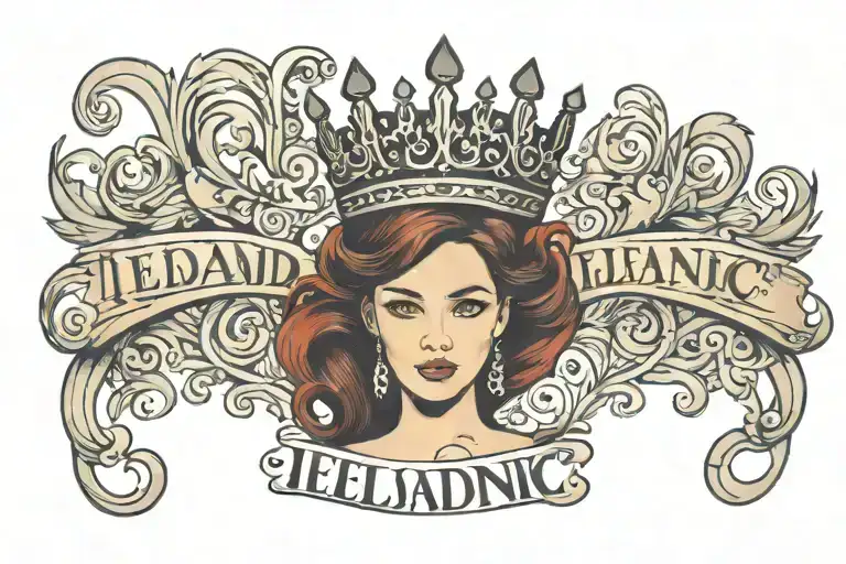 Script Icelandic Princess With A Crown