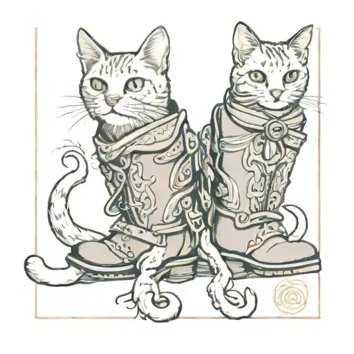 Cat Wearing Cowboy Boots