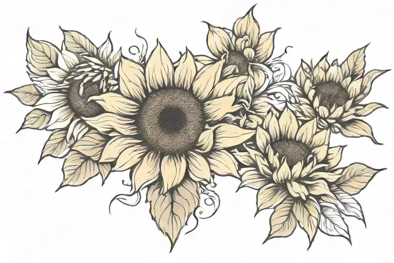 Sunflower Blooming Lotus Flower