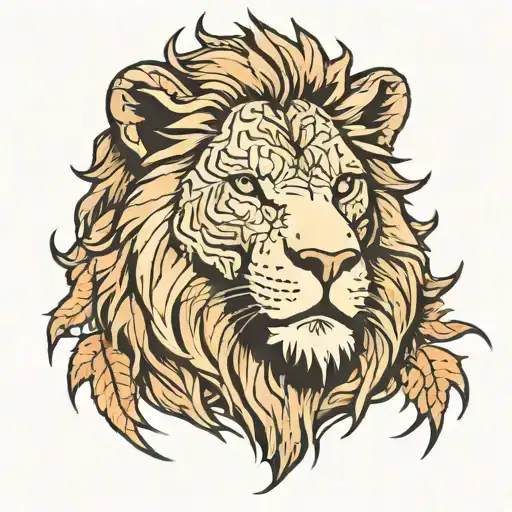 Lion Surronded By Thorns