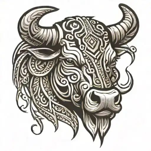 Tribal Bull Head
