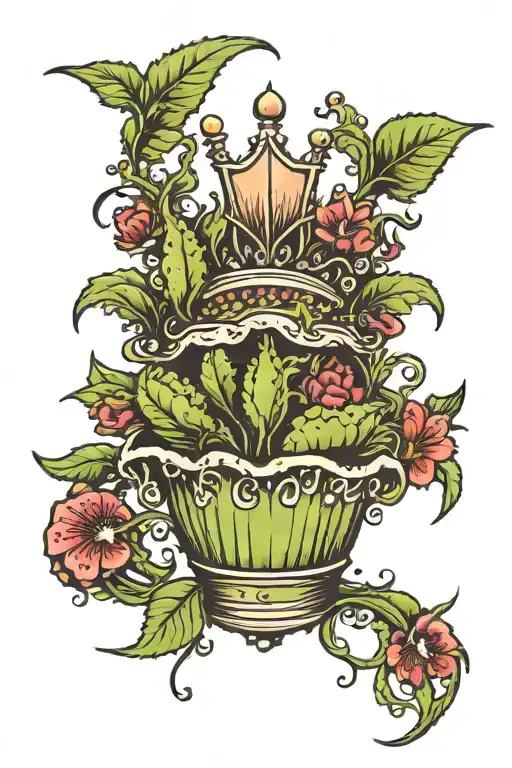 Venus Fly Trap Intertwined In A Crown