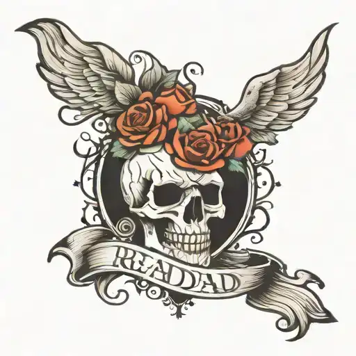 Tattoo For Forearm Dead Dad Walking