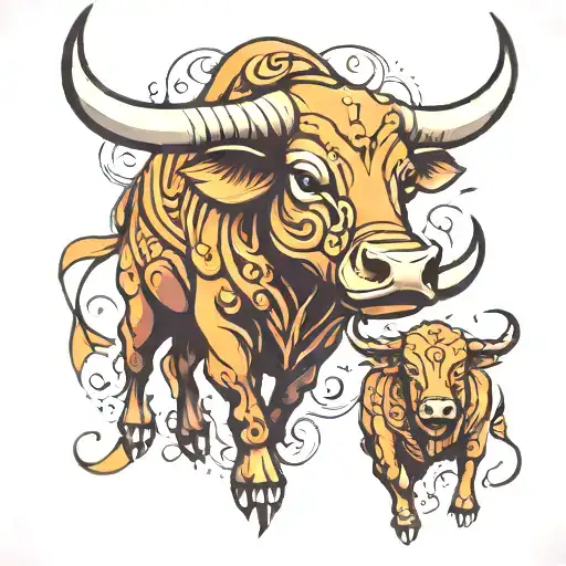 Small And Large Bull