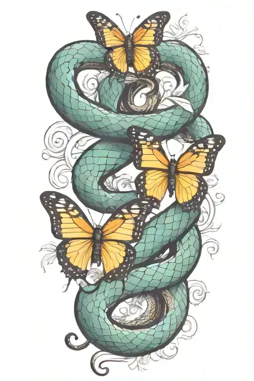 Butterfly And Snake Wrapping