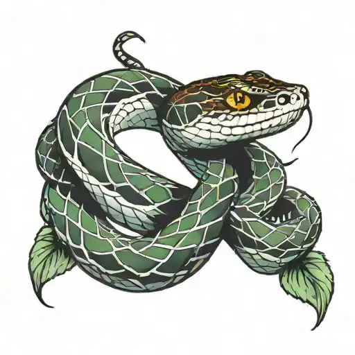 Snake On Side Of Torso