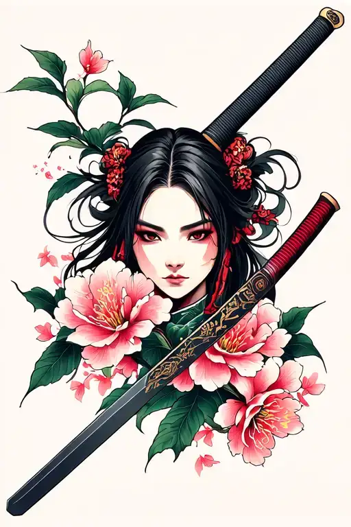 Katana Sword And Sakura