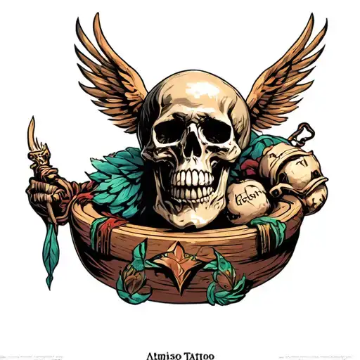 Atlas Carying A Skull