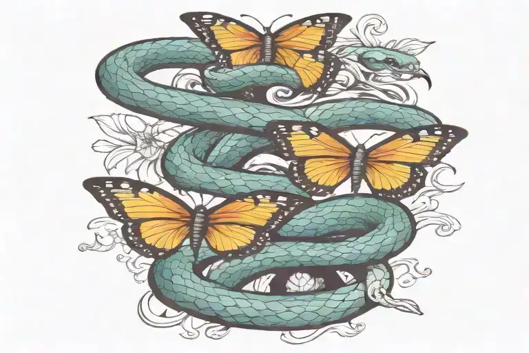 Butterfly And Snake Wrapping