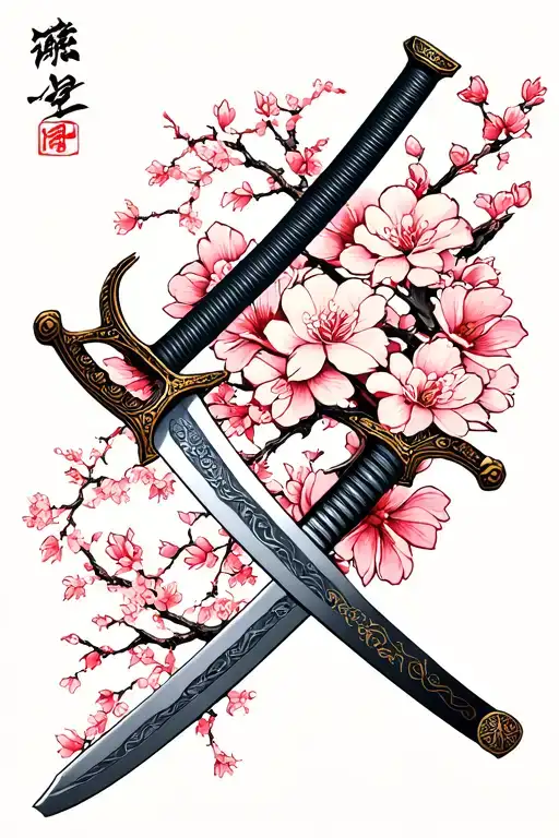 Katana Sword And Sakura