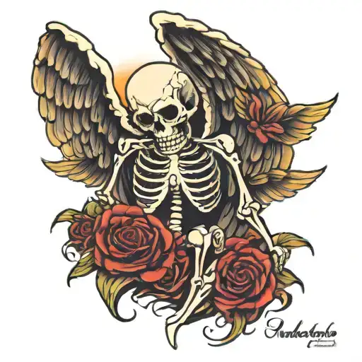 Angel Skeleton Day Of The Dead
