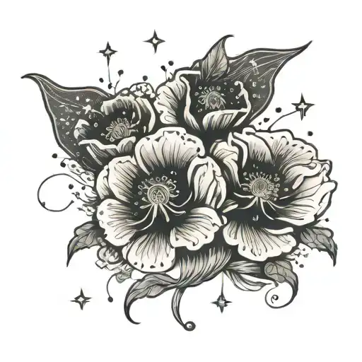 Poppies Intertwined In The Constellation Sagittarius