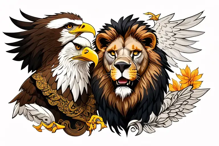 Lion And Eagles