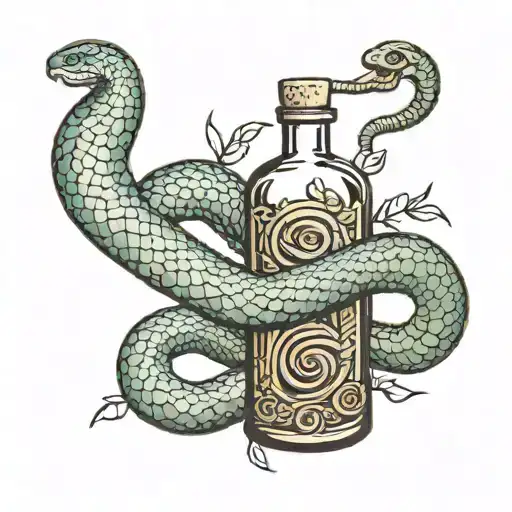Snake In A Cork Top Bottle