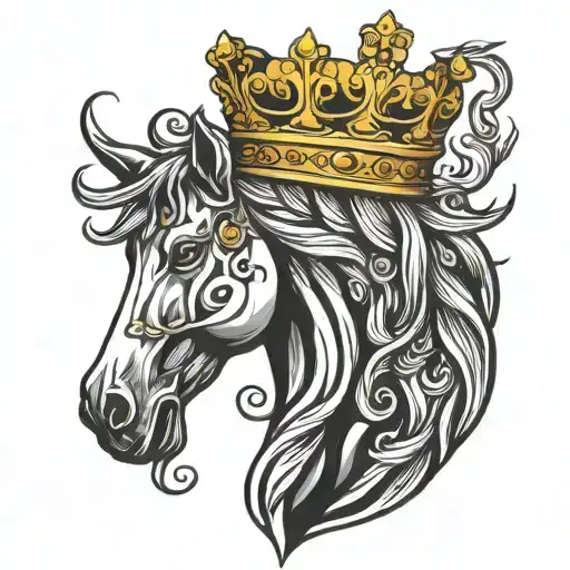 Horse Head With Crown Hanging