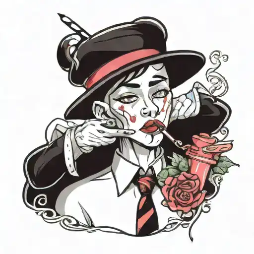 Dainty Boy With Lipstick