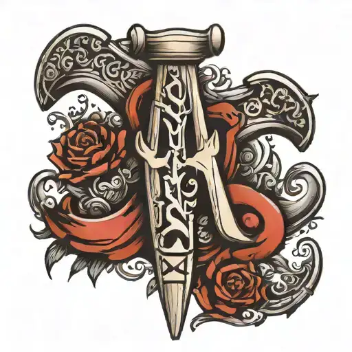 Norce Hammer With Skill Written In Nordic Letters