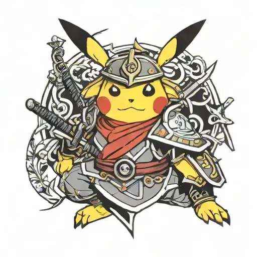 Samurai Pikachu Wearing Knight