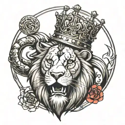 Tank With A Lion Wearing 5 Point Crown