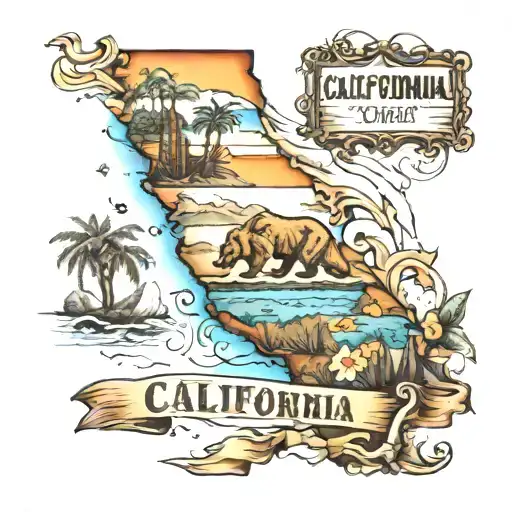 California With La In The Middle