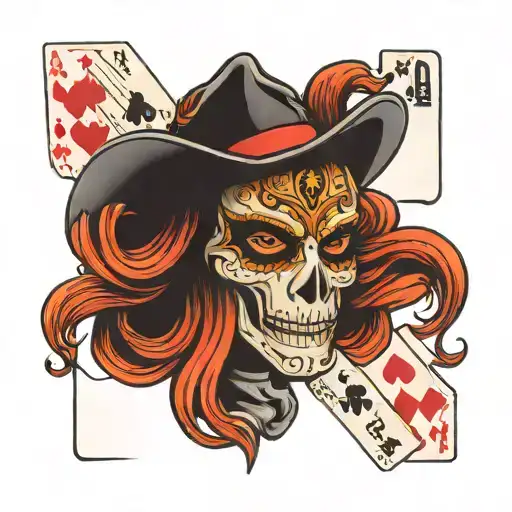 Theater Mask Holding Ace Playing Card