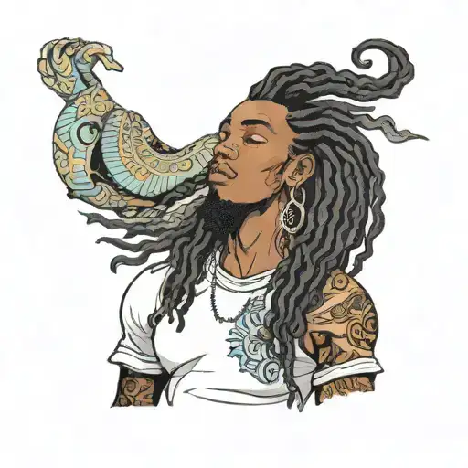 Black Boy With Insanely Long Hair In Crop Top