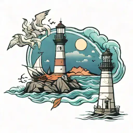 Lighthouse And Ocean