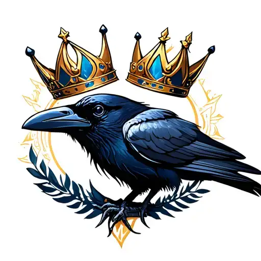 Raven With Crown