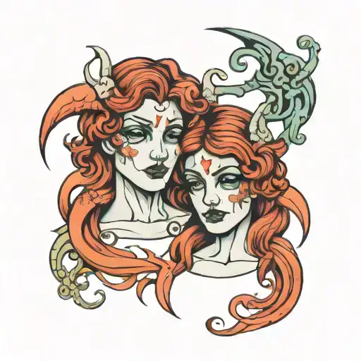 Conjoined Twins Gemini Zodiac Sign