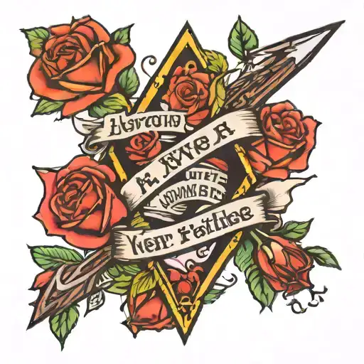 Arrow That Says Always A Lesson Never A Failure With Roses