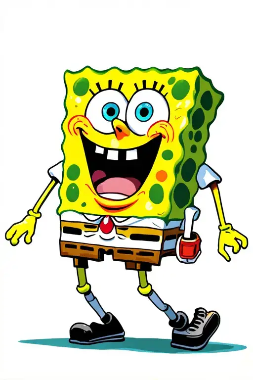 Spongebob Acid Trip Crazy Smile