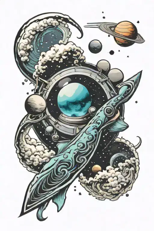 Space Universe Becomes A Wave