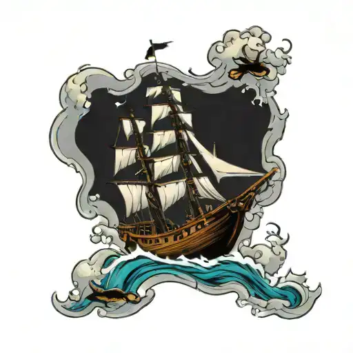 A Pirate Ship Sinking