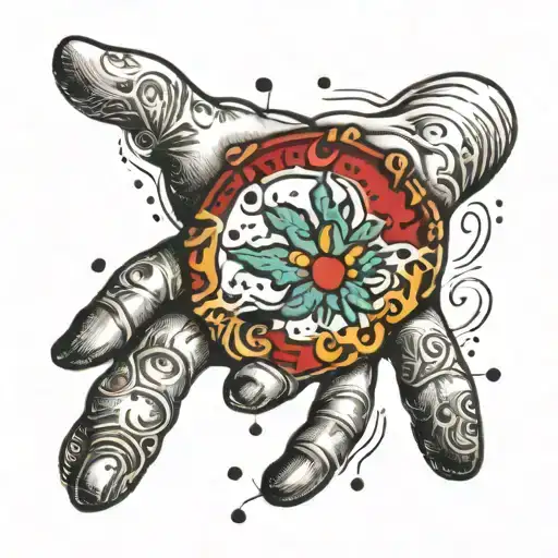 Kids Hand Print Surrounded