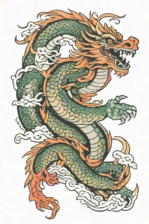 Japanese Dragon Wrapped