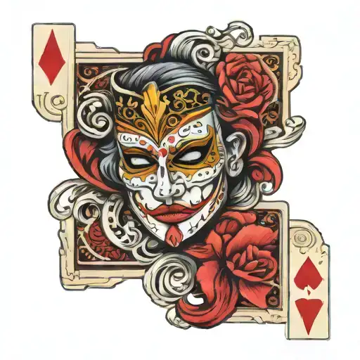 Theater Mask Ace Playing Card