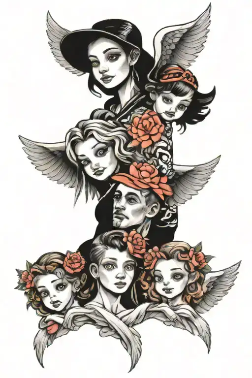 Family Of 4 Including 1 Angel