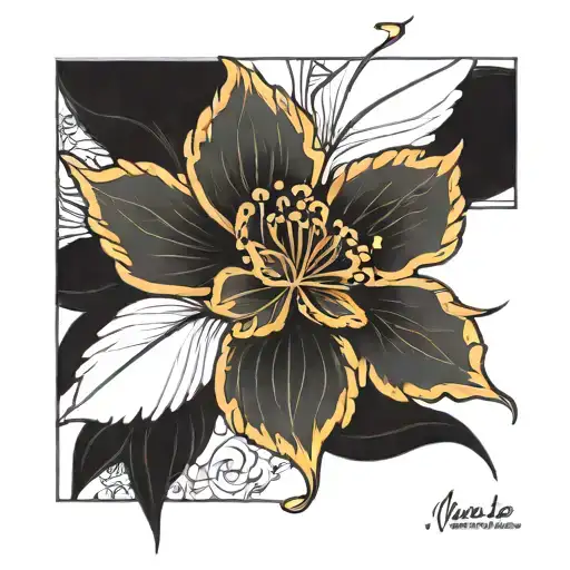 Thin Line Flower For Lower Back