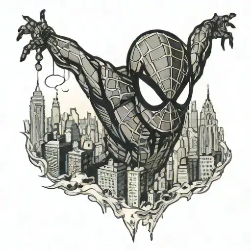 Spider-man New York City Skyline