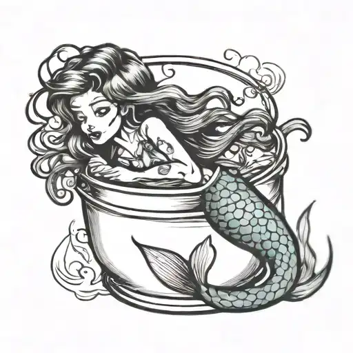 Old School Mermaid In The Sardine Can