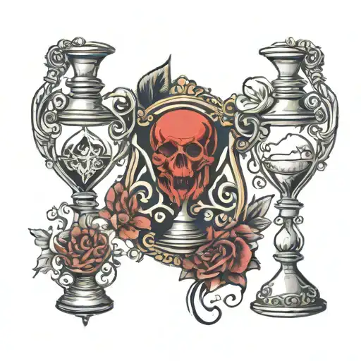 Symbolic Hour Glass Good Vs Evil Speak No Evil