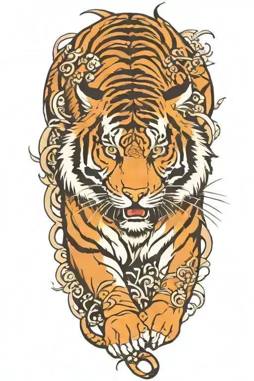 Tiger Surrounded By Air