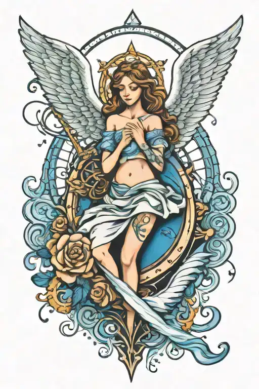 Angel Incorporate Blue High Tide And Sail Boat