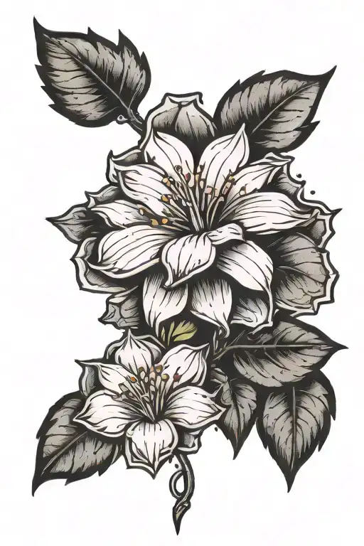 Flower Growing From Concrete Wall Broken