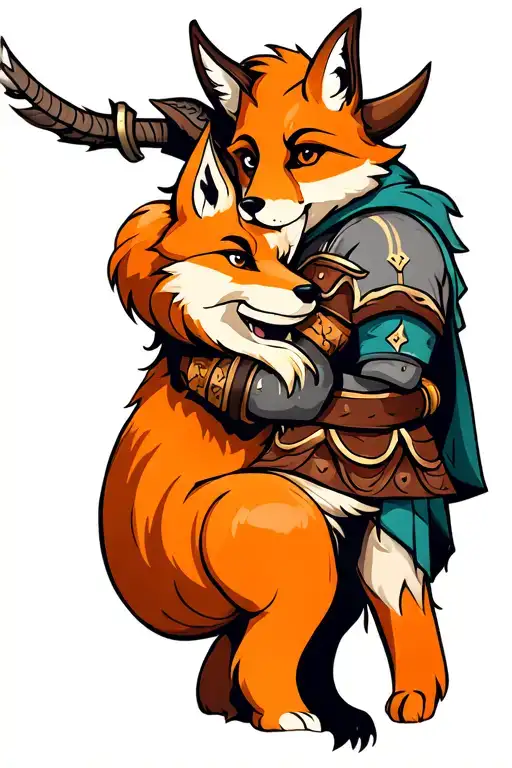 Viking Hugs A Contented Fox